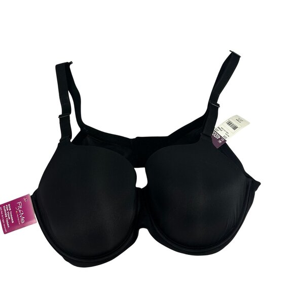 Fruit Of The Loom Fit For Me Black Underwire Bra 40DDD Adjustable Straps New - Picture 1 of 6